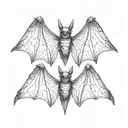bat wings tattoo design idea