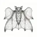 bat wings tattoo design idea