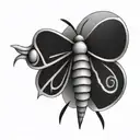 simplified moth tattoo design idea