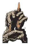 two severed fingers simplified tattoo design idea