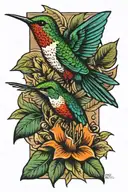 hummingbird tattoo design idea
