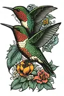 hummingbird tattoo design idea