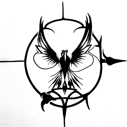 harry potter and Deathly Hallows ave fenix tattoo design idea