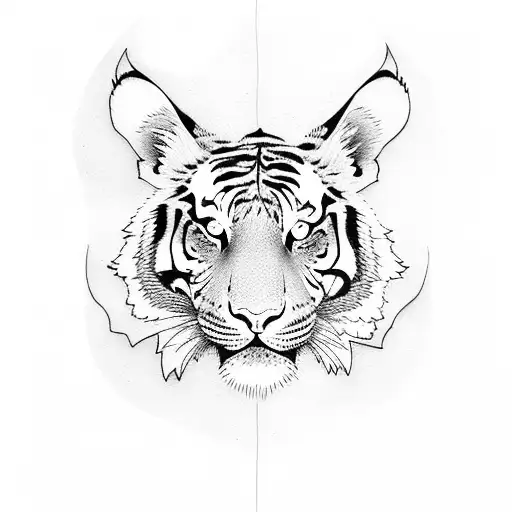 Good luck tiger tattoo - Tattoogrid.net