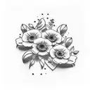 forget-me-not memory father camera  tattoo design idea