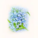 forget-me-not memory father tattoo design idea