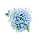 forget-me-not memory father tattoo design idea