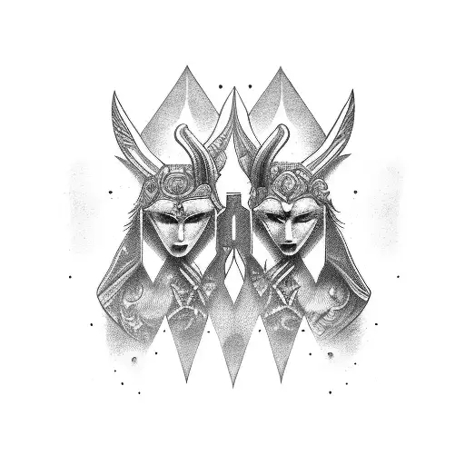 gemini tattoo design idea