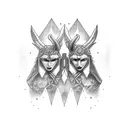 gemini tattoo design idea