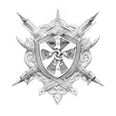 Cruz de espada tattoo design idea