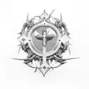 Cruz de espada tattoo design idea