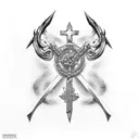 Cruz de espada tattoo design idea