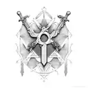 Cruz de espada tattoo design idea