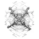 Cruz de espada tattoo design idea