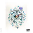 future clock with jellyfish with word hope and let go. tattoo design idea