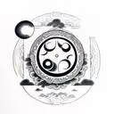 let go and hope and yin and yang tattoo design idea