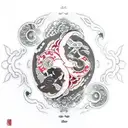 let go and hope and yin and yang tattoo design idea