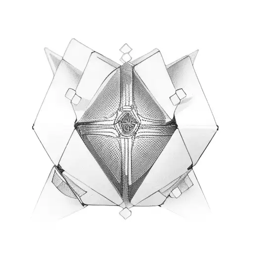 rubik's cube tattoo design idea