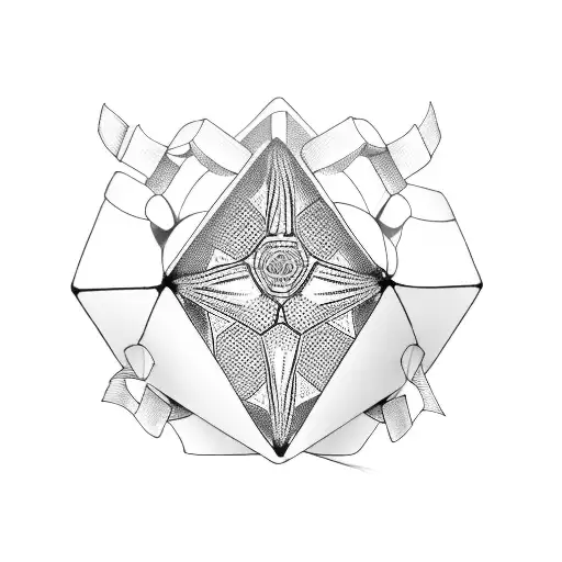 rubik's cube tattoo design idea