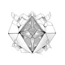 rubik's cube tattoo design idea