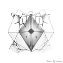 rubik's cube tattoo design idea