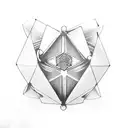 rubik's cube tattoo design idea
