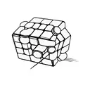 rubik's cube tattoo design idea