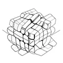rubik's cube tattoo design idea