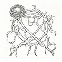 Gemini, mycelium, year of the serpent  tattoo design idea
