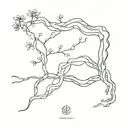 Gemini, mycelium, year of the serpent  tattoo design idea