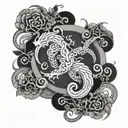 Gemini, mycelium, year of the serpent  tattoo design idea