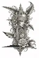 Narrative, Italy, India, Learn from yesterday  Live today and tomorrow is a mystery  tattoo design idea