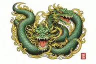 yakuza dragon water breathing dragon emerging from water  tattoo design idea