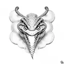 Snake with a sword tattoo design idea