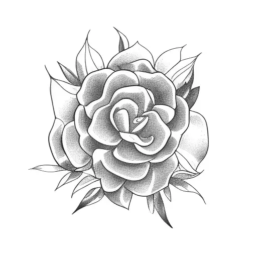 ohana writing with flowers and a car tattoo design idea