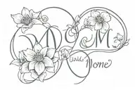mom's birth and death date  tattoo design idea