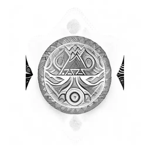 Design a tattoo that showcases your children's names in a creative Maori-inspired pattern, symbolizing the importance of family in your life tattoo design idea