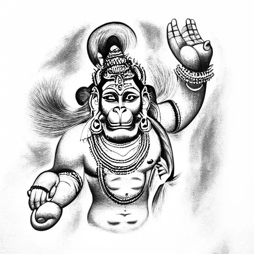 Hanuman chest plate  Inner Vision Tattoo