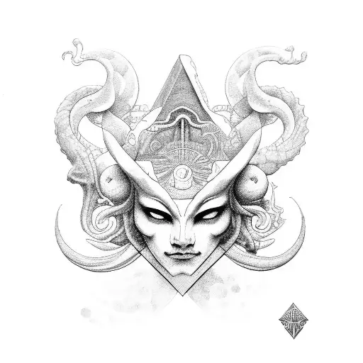 sol en libra , ascendente en pisis , luna en acuario, venus en escorpio tattoo design idea