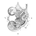 signo de libra con ascendente en pisis y luna en acuario, venus en escorpio tattoo design idea