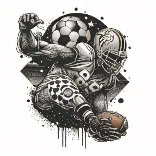 Long live warren inna football tattoo design idea