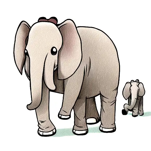 elephants  tattoo design idea