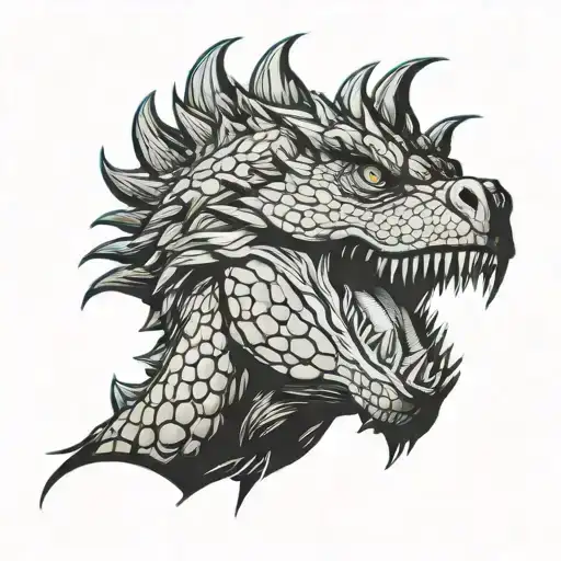 godzilla tattoo design idea