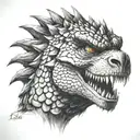 godzilla tattoo design idea