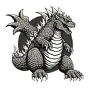 godzilla tattoo design idea