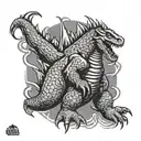 godzilla tattoo design idea