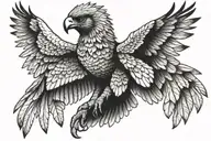 Harpy eagle full tattoo design idea