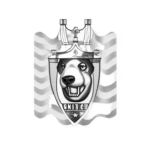 correctional officer theme tattoo design idea