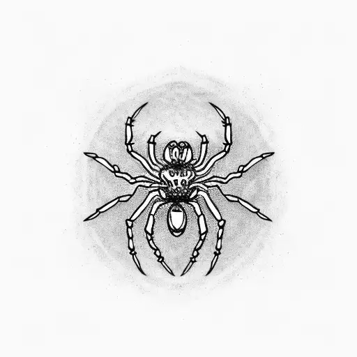 Scary spider tattoo design idea