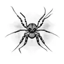 Scary spider tattoo design idea
